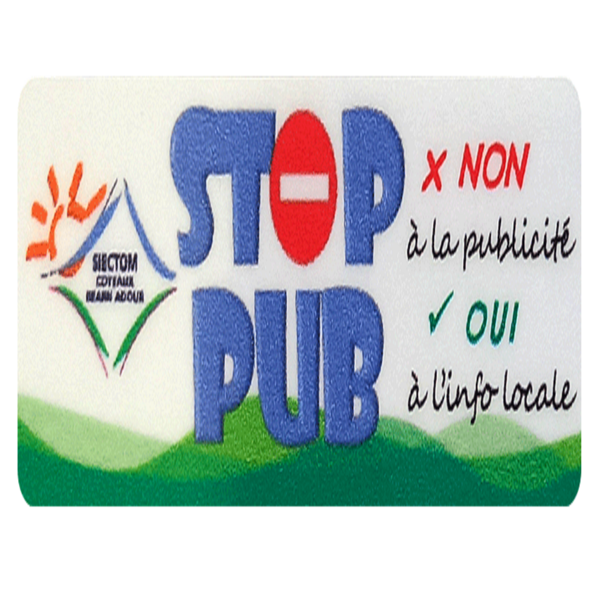 Étiquette STOP PUB pour boîte aux lettres